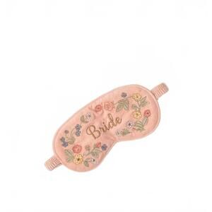 NEW ELIZABETH SCARLETT women's floral bride eye mask in pink sand